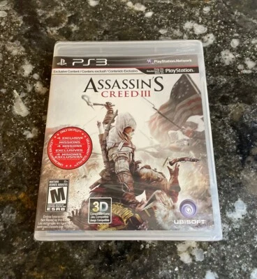 Assassin's Creed III PS3 PlayStation 3 Brand NEW & Factory SEALED - Black Label - Image 1 of 4
