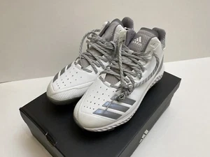 Adidas Icon Bounce Mid CG5181 Baseball Stollen weiß/grau Herren Größe 9,5 brandneu - Bild 1 von 9