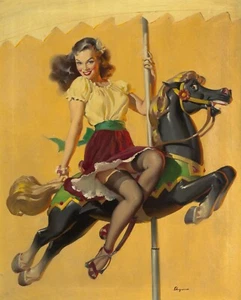 NEW Gil Elvgren Vintage Model Pin Up Girl Poster Art Print Canvas FREE SHIPPING - Picture 1 of 4