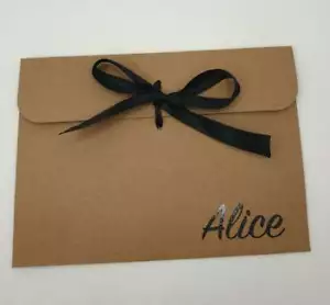 Personalised Gift Envelope with ribbon, Birthday Gift, voucher Envelope - Picture 1 of 10