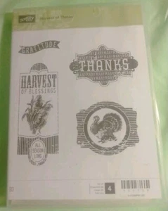 Stampin Up Stamp Set ~ Harvest Of Thanks ~ 4 Stamps #131739 - Picture 1 of 7