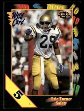 Eric Turner 1991 Wild Card Draft 5 Stripe  Card #5 UCLA Bruins