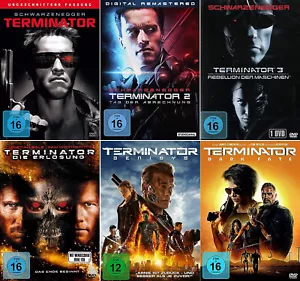 komplett TERMINATOR 1 2 3 4 5 6 Genisys DARK FATE Schwarzenegger DVD Edition NEU - Bild 1 von 1