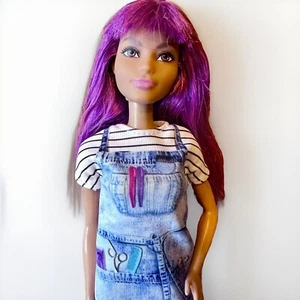 Barbie You Can Be Anything HAIR SALON STYLIST Doll Purple Hair w/ Dress Shoes - Picture 1 of 7