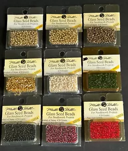 VTG 90's Lot Of 9 Mill Hill Glass Seed Beads Needlework Cross Stitch Crafting - Picture 1 of 11