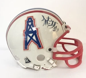 STEVE MCNAIR Signed HOUSTON OILERS TB Mini Helmet, 3x Pro Bowl, MVP, Dec'd, COA - Picture 1 of 12