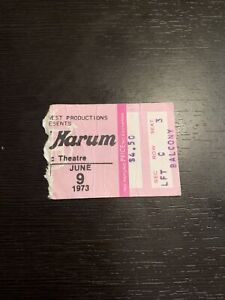 PROCOL HARUM Ticket Stub 1973 -Majestic Theatre Dallas Texas