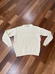 Vintage United Colors of Benetton Cable Knit Sweater 100% Cotton ? Medium ? - Picture 1 of 10
