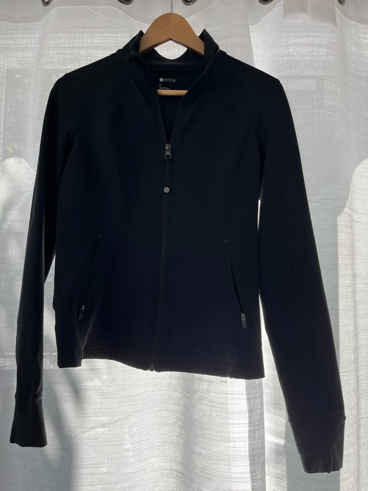 ZELLA Live In Black Zip Up Jacket Size S PreOwned - Image 1 of 4