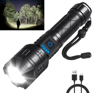 Rechargeable Flashlights High Lumens 990000LM Powerful Tactical Flashlights 5... - Picture 1 of 7