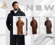 ⭐ Embroide Man's Farwa Bisht Coat Men Long Jacket - Zipper Cap فروة رجالية...