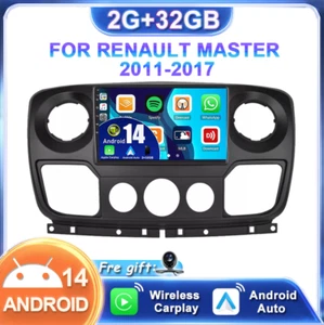 CARPLAY ANDROID14 FOR RENAULT MASTER NISSAN NV400 MOVANO GPS NAVI CAR STEREO 32G - Picture 1 of 18