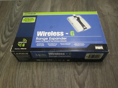 Linksys WRE54G Wireless Repeater Range Extender Expander Internet WIFI - Image 1 of 4
