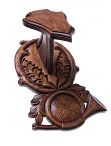M3 GeschnitztesTrophäenbrett- Mufflon-Trophäenschild NEU!!! - Bild 1 von 3