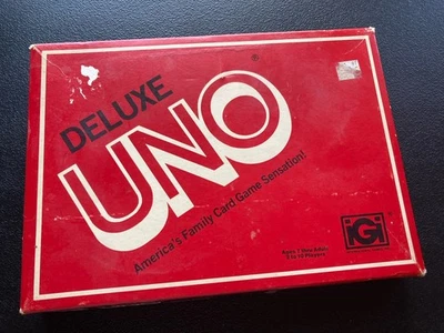 Juego de Cartas Vintage Uno Edición Deluxe 1978 Con Instrucciones Juegos Internacionales Foto 1 de 4