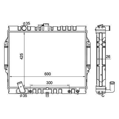 For Mitsubishi Montero 1992-1994 Reach Cooling Engine Coolant Radiator Foto 1 de 2