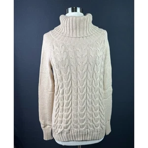 Maglione donna Banana Republic lana cashmere maglia a cavo capsule collo cappuccio - Foto 1 di 9