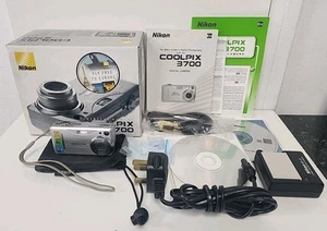 Nikon Coolpix 3700 Digital Camera 3.2MP Silver Working PLEASE READ - Picture 1 of 19