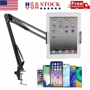 Support de téléphone tablette rotatif 360 réglable support de table en aluminium bras long - Photo 1 sur 12