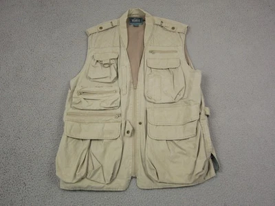 Vintage Woolrich Vest Mens Extra Large XL Brown Khaki Outdoor Fishing Safari - Image 1 of 4