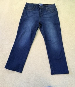 Democracy Ab Solution Damenjeans 14 mittelhoher Bund Bootcut Stretch dunkle Waschung gesäumt - Bild 1 von 7