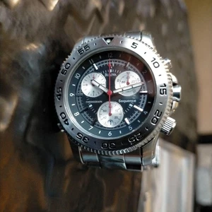 Reloj Cronógrafo Bulova Sequence Esfera Negra Plateado, Estado de Funcionamiento, Japón - Imagen 1 de 12