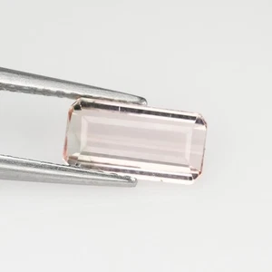0.87 Ct Superior Octagan 8.1 x 4.3 MM 100% Natural Pink Mozambique Tourmaline - Picture 1 of 5