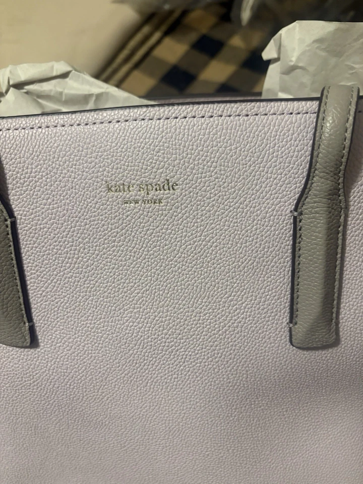 Bolso de Mano Kate Spade Margaux Grande de Hombro Lila con Luz de Luna Nuevo con Etiquetas Foto 1 de 4