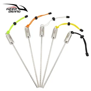 Diving Signal Rod with Stainless Steel Self-Ringing Bar Measuring Marks - Picture 1 of 15