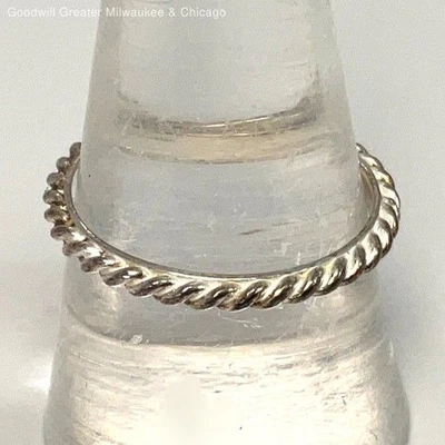 Silpada 925 ALE Sterling Silver Rope Chain Band Fashionable Ring 1.6g - Image 1 of 3