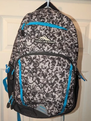 Рюкзак для ноутбука High Sierra Access черный серый камуфляжный/бирюзовый для путешествий - Изображение 1 из 4