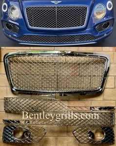 BENTLEY BENTAYGA  CHROME GRILLS 2015-2020  ACC / CAMERA FUNCTION, COMPLETE SET - Bild 1 von 15