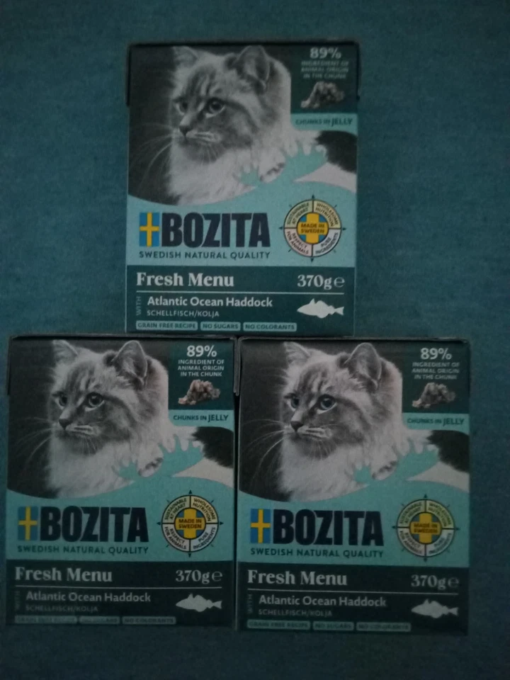 3 Bozita (Schellfisch) Katzen Nassfutter 370g Tetrapak - Bild 1 von 1