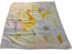 Vintage Jeanne Lanvin Silk Scarf Floral Print France #RN18699 - Picture 1 of 14