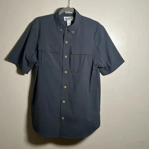 Duluth Untucked Action Standard Fit Kurzarmhemd für Herren blau Größe Small neu mit Etikett - Bild 1 von 14