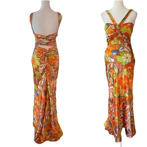 VTG 90s Y2K Asymmetric Fairy Dress Psychedelic Floral Pop Art Zum Zum Dress 5/6 - Picture 1 of 16