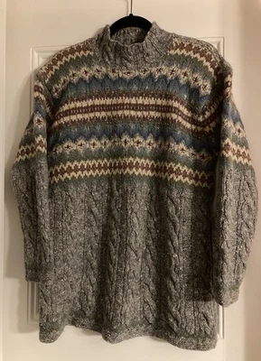 De colección Lauren Ralph Lauren Exclusivo Tejido a Mano Multicolor Mezcla de Lana Unisex M Foto 1 de 4