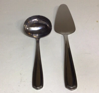 Reed And Barton Tarbor Pie Server And Solid Gravy Ladle Stainless Steel — 第 1/4 张图片