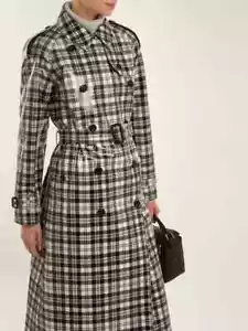 NWT Women Burberry Trench Eastheath Plaid Rain Coat Double Breasted Size US 12 - Picture 1 of 24