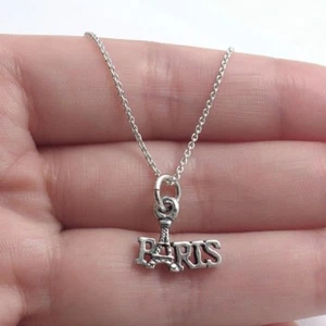 925 Sterling Silver Paris Eiffel Tower Charm with Necklace - Picture 1 of 1