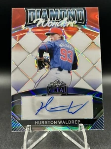 Hurston Waldrep 2024 Leaf Metal RED WHITE BLUE Diamond Wonders Auto 1/2 SP - Picture 1 of 2