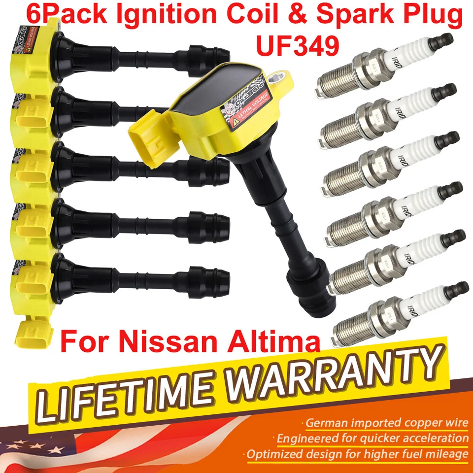 Ignition Coil & Spark Plug Platinum For Nissan Frontier Xterra 4.0L V6 2005-2011 - Image 1 of 4