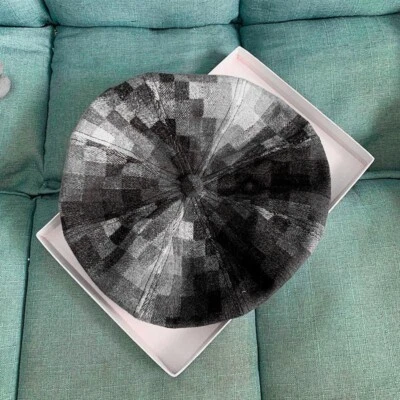 Dama Pata de Gallo Gorro Gorra Newsboy Cuadros Grande Gran Tamaño Suelto Informal Retro Foto 1 de 4