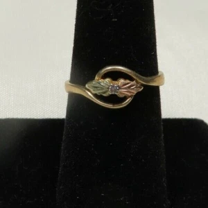 10kt GOLD Black Hills Diamond ring s: 7 Yellow & Rose gold Landstrom's Dainty - Picture 1 of 6