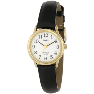 Orologio Timex T20433 Donna Easy Reader 25mm Tono Oro con Cinturino Pelle Nero - Foto 1 di 3