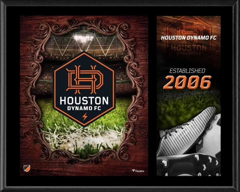 Houston Dynamo Team Logo 12" x 15" Sublimated Plaque Cover