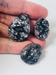 Lote 3 Piezas Natural Brillante Negro Leklai Amuleto Kodpee Buffalo Mountain Cave de Laos - Imagen 1 de 17