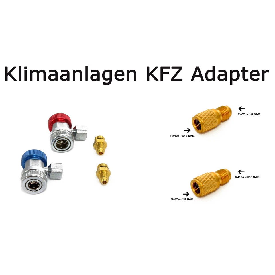 KLIMA_DE R134a Klimaanlagen Schnellkupplungs Adapter - für KFZ geeignet!
