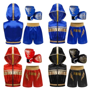 Kids Boys Outfit 3 Pieces Set Carnival Suit Party Shows Boxing Uniform Costume - Picture 1 of 34