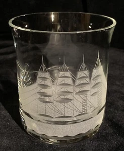 Clipper by Toscany Etched Old Fashioned Glass 12 Ounces - Picture 1 of 8